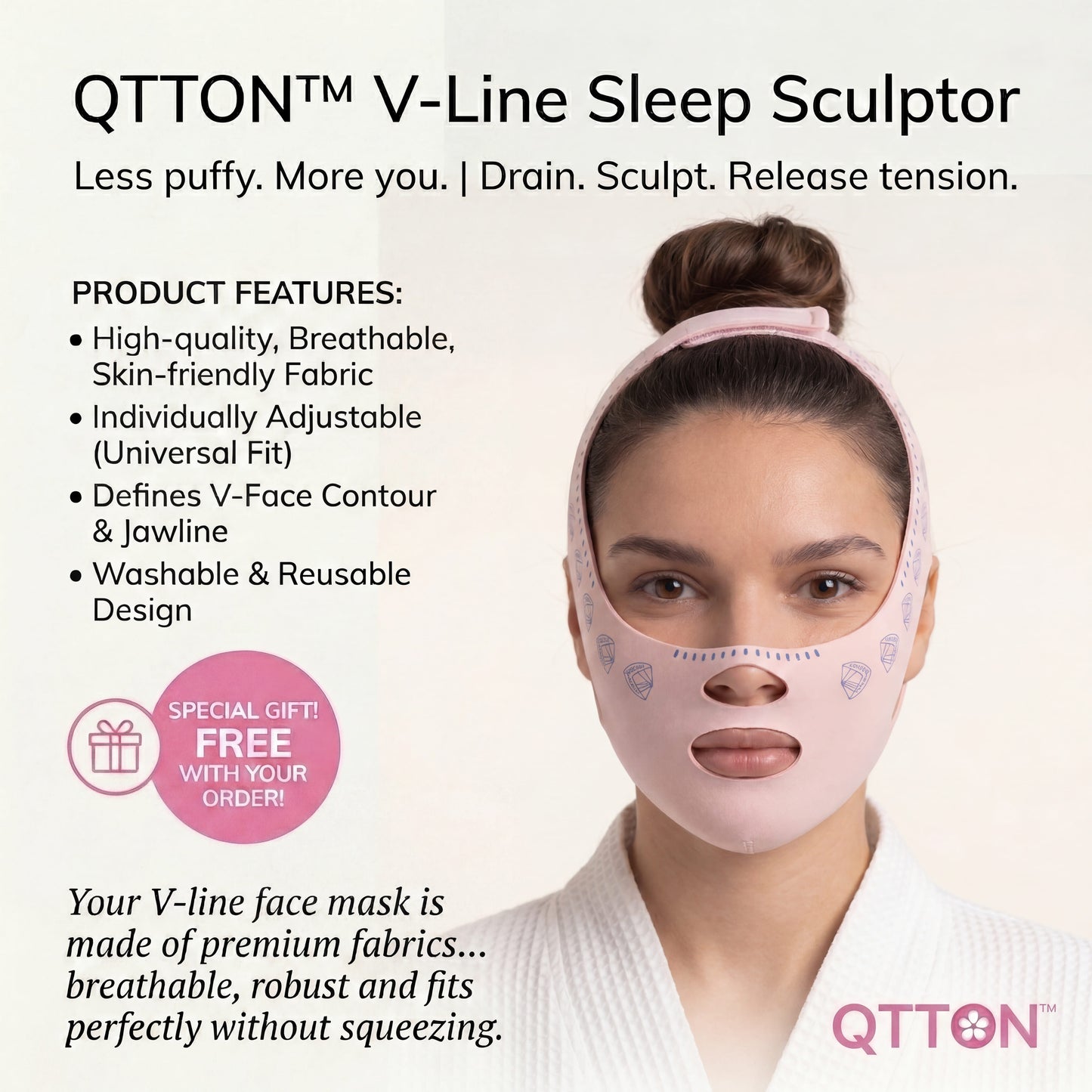 QTTON™ V-Line Sleep Sculptor