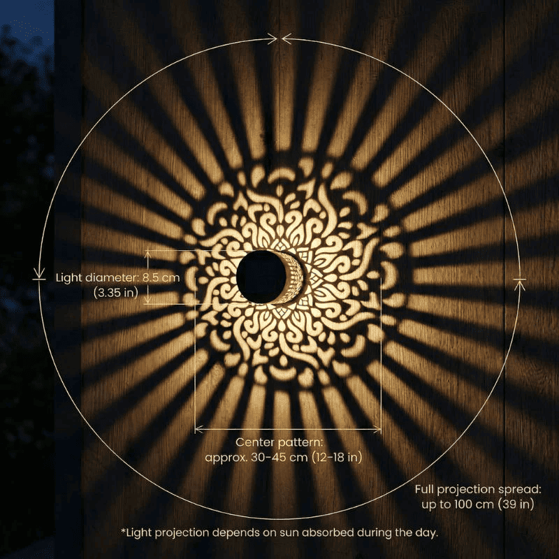 Decorative Solar Mandala Glow